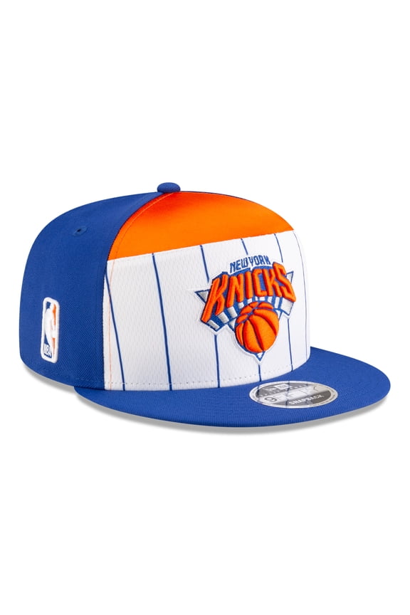 Men's New Era  White/Blue New York Knicks 2025 NBA Tip Off Split Panel 9FIFTY Snapback Hat