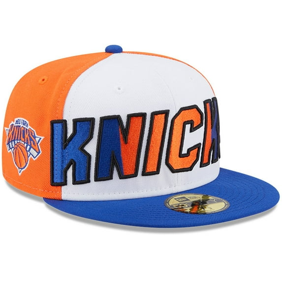 Men's New Era White/Blue New York Knicks Back Half 9FIFTY Fitted Hat