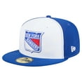thumbnail image 1 of Men's New Era White/Blue New York Rangers Repeat Two-Tone 59FIFTY Fitted Hat, 1 of 5