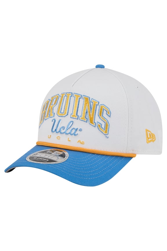 Men's New Era White/Blue UCLA Bruins Arch Two-Tone Rope 9FORTY A-Frame M-Crown Adjustable Hat