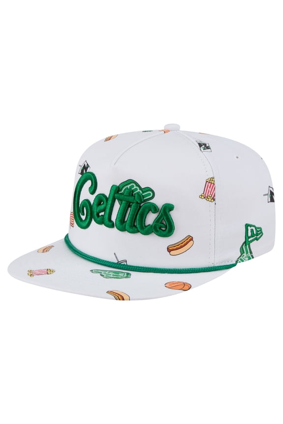 Men's New Era White Boston Celtics Team Cheer Rope 19TWENTY Adjustable Hat