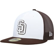 Men's New Era White/Brown San Diego Padres 2023 On-Field Batting Practice 59FIFTY Fitted Hat