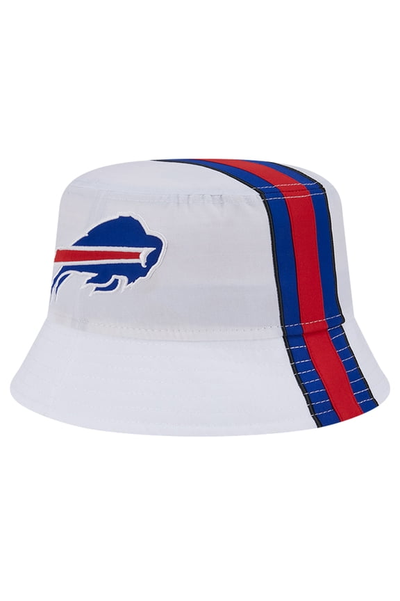 Men's New Era White Buffalo Bills Helmet Bucket Hat