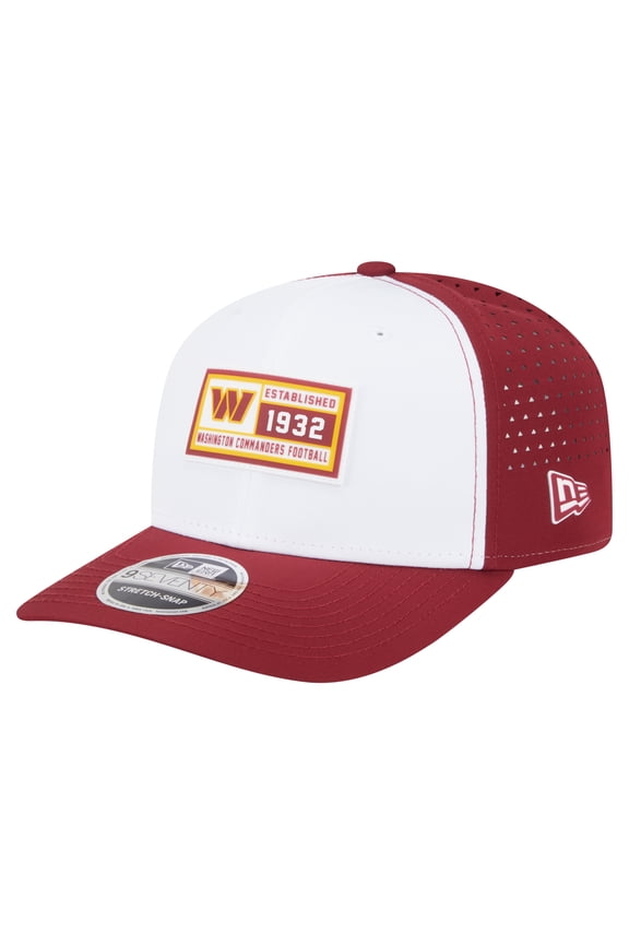 Men's New Era White/Burgundy Washington Commanders Established Patch 9SEVENTY Adjustable Hat