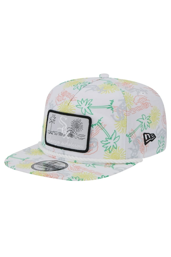Men's New Era White Chicago White Sox Islander Golfer Snapback Hat