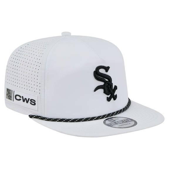 Men's New Era White Chicago White Sox Perforated Golfer Snapback Hat