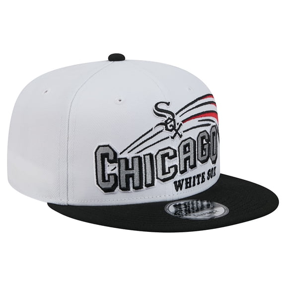 Men's New Era White Chicago White Sox Retro Sweep 9FIFTY Snapback Hat