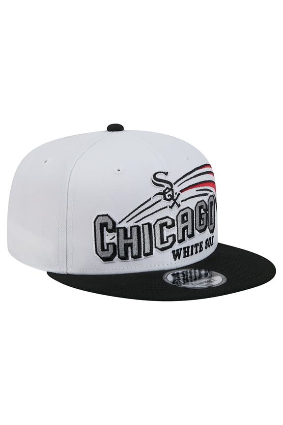Men's New Era White Chicago White Sox Retro Sweep 9FIFTY Snapback Hat
