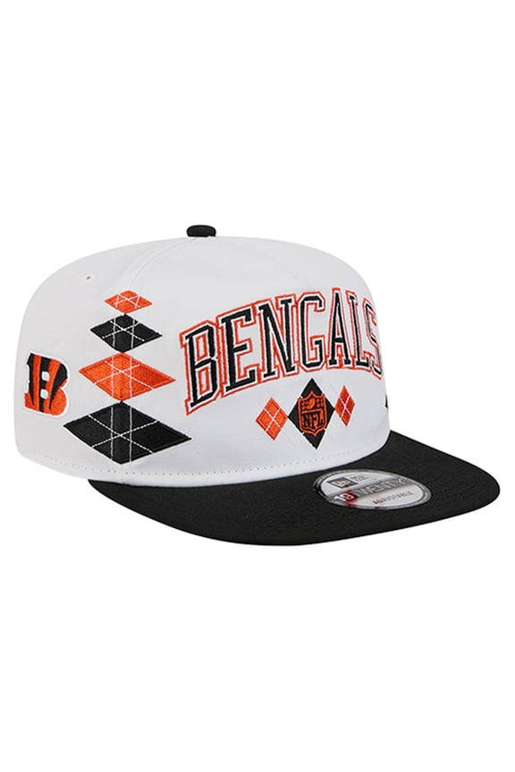 Men's New Era White Cincinnati Bengals Argyle 19TWENTY Adjustable Hat