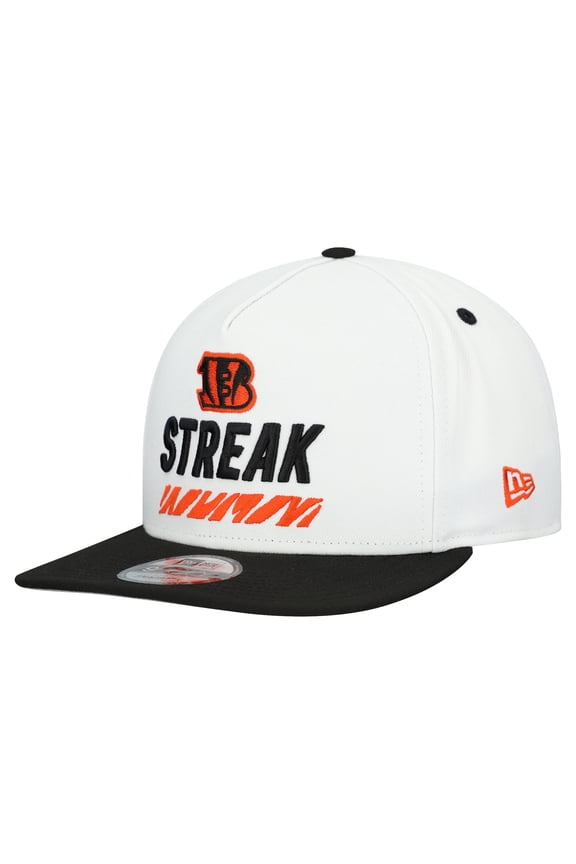 Men's New Era White Cincinnati Bengals STREAK Season Ticket Member 9FIFTY A-Frame Snapback Hat