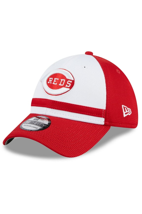 Men's New Era  White Cincinnati Reds 2025 Batting Practice 39THIRTY Flex Hat