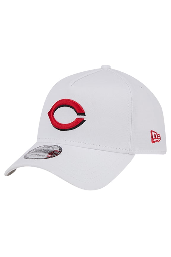 Men's New Era White Cincinnati Reds TC A-Frame 9FORTY Adjustable Hat
