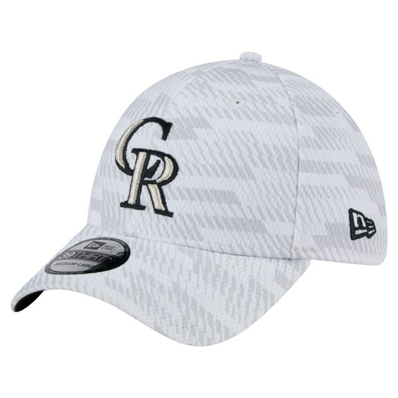 Men's-New Era  White Colorado Rockies Graded 39THIRTY Flex Hat