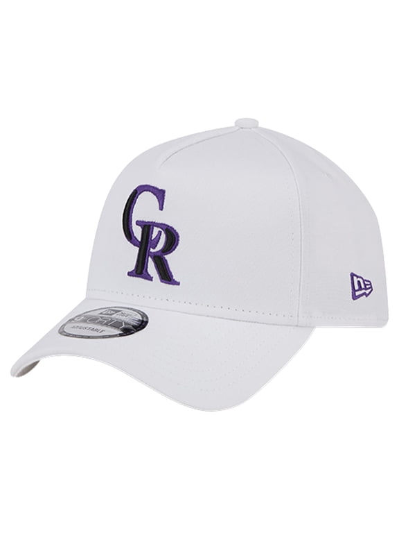 Men's New Era White Colorado Rockies TC A-Frame 9FORTY Adjustable Hat