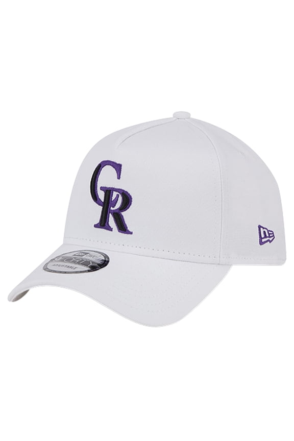 Men's New Era White Colorado Rockies TC A-Frame 9FORTY Adjustable Hat