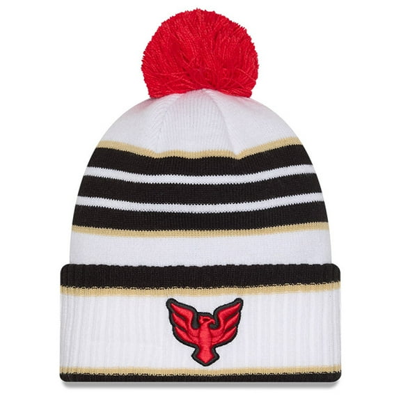 Men's New Era White D.C. United 2025 Jersey Hook Cuffed Knit Hat With Pom