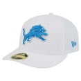 thumbnail image 1 of Men's New Era White Detroit Lions Omaha Low Profile 59FIFTY Fitted Hat, 1 of 6