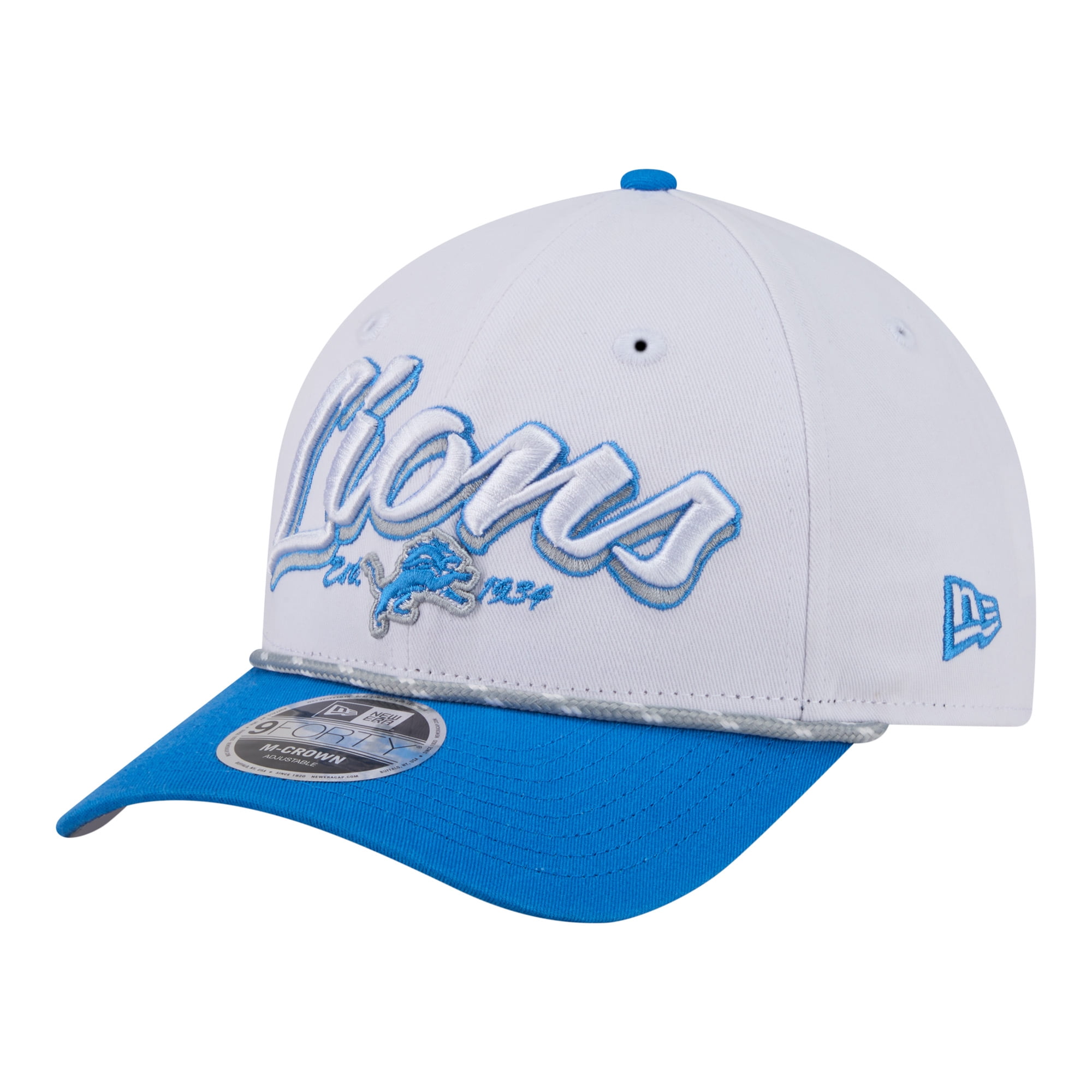 Loyal Frame Men's New Era White Detroit Lions Team Loyal A-Frame 9FORTY Adjustable ...