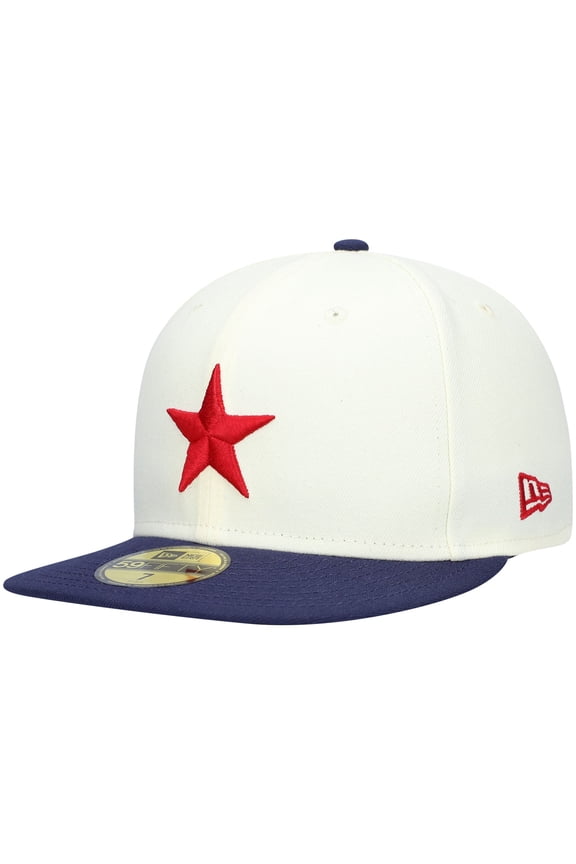 Men's New Era White Detroit Stars Cooperstown Collection Turn Back The Clock 59FIFTY Fitted Hat
