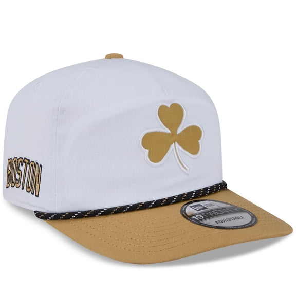 Men's New Era White/Gold Boston Celtics 2025/26 City Edition 19TWENTY Adjustable Hat
