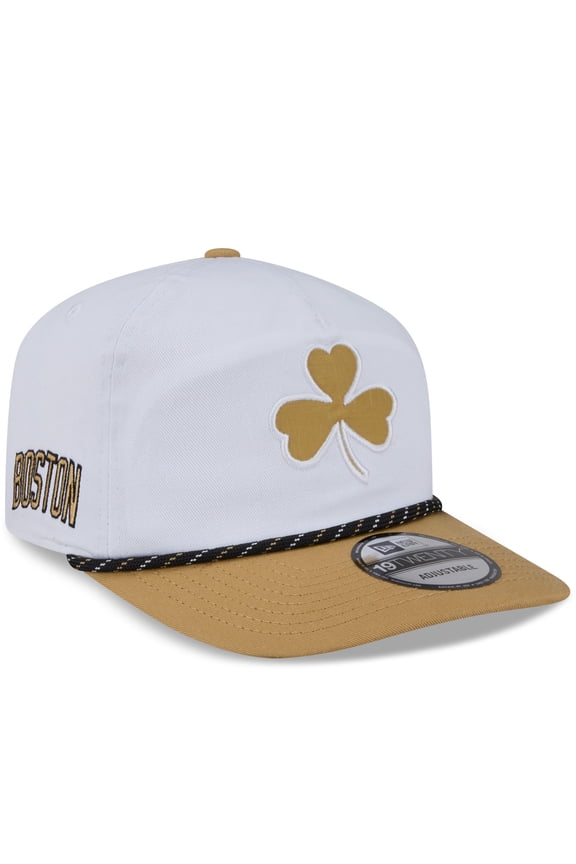 Men's New Era White/Gold Boston Celtics 2025/26 City Edition 19TWENTY Adjustable Hat