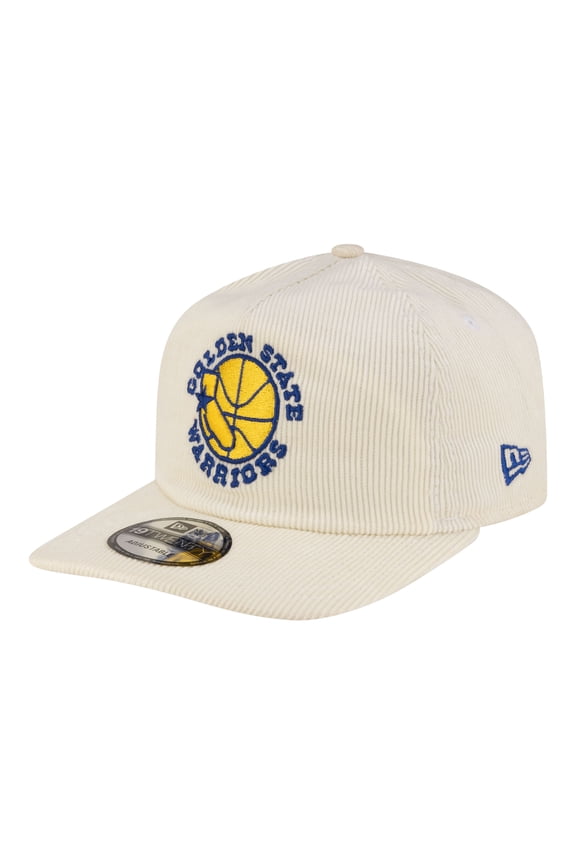 Men's New Era  White Golden State Warriors 19TWENTY 80s Chrome Corduroy Adjustable Hat