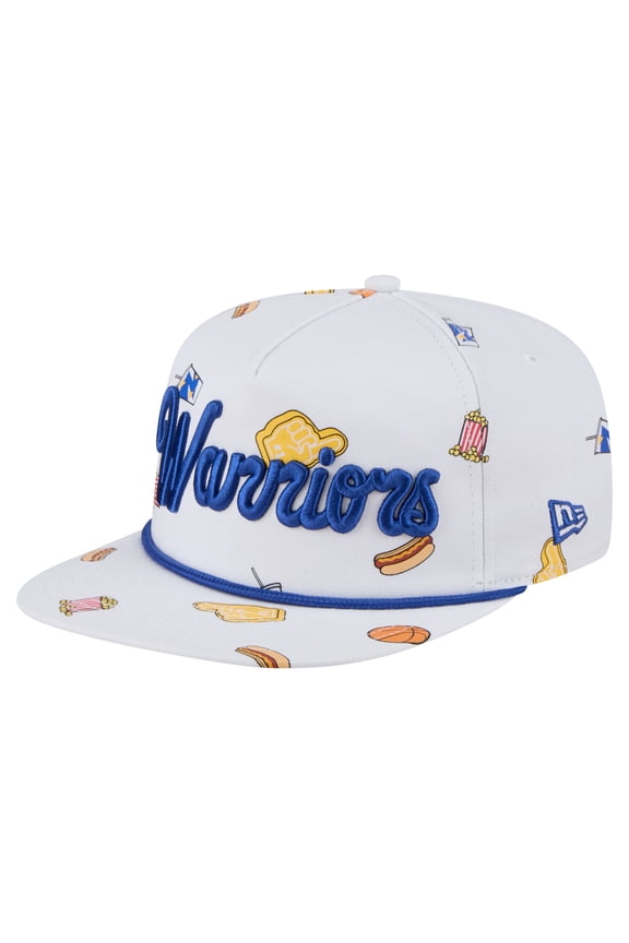 Men's New Era White Golden State Warriors Team Cheer Rope 19TWENTY Adjustable Hat