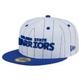 thumbnail image 1 of Men's New Era  White Golden State Warriors Wordmark Pinstripe 59FIFTY Fitted Hat, 1 of 5
