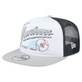 thumbnail image 1 of Men's New Era White/Gray New York Yankees Retro Script Trucker 9FIFTY Snapback Hat, 1 of 6