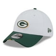 thumbnail image 1 of Men's New Era  White/Green Green Bay Packers 2025 NFL Training Camp 39THIRTY Flex Hat, 1 of 5