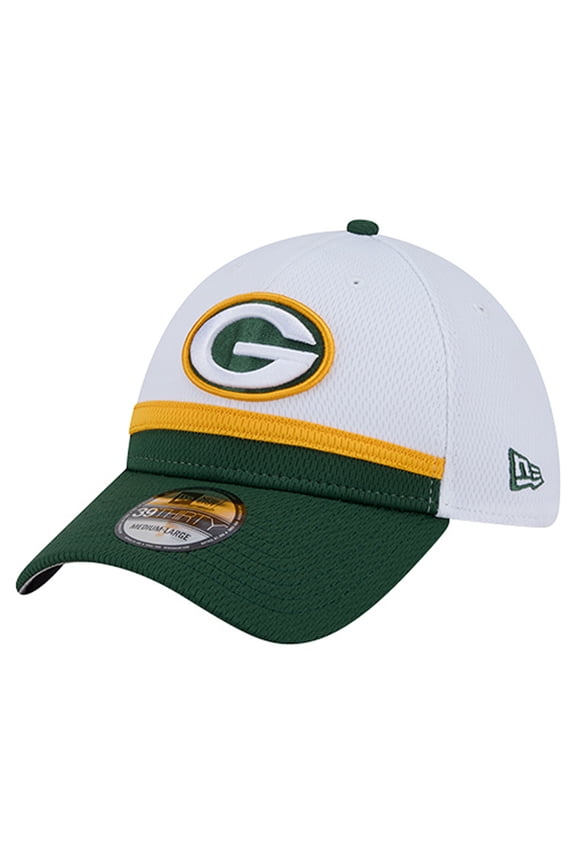 Men's New Era  White/Green Green Bay Packers Dashmark Rays 39THIRTY Flex Hat