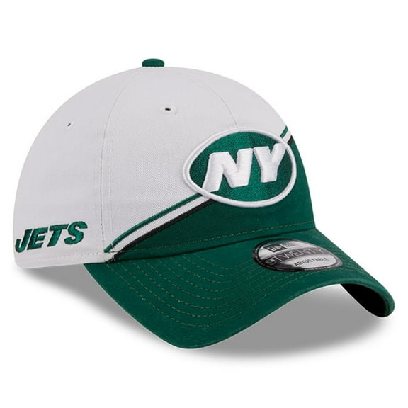 Men's New Era White/Green New York Jets 2023 Sideline 9TWENTY Adjustable Hat