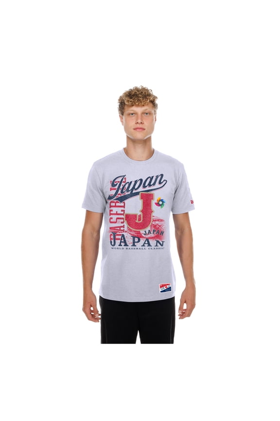 Men's New Era White Japan Baseball 2026 World Baseball Classic Oversized Throwback Distressed T-Shirt