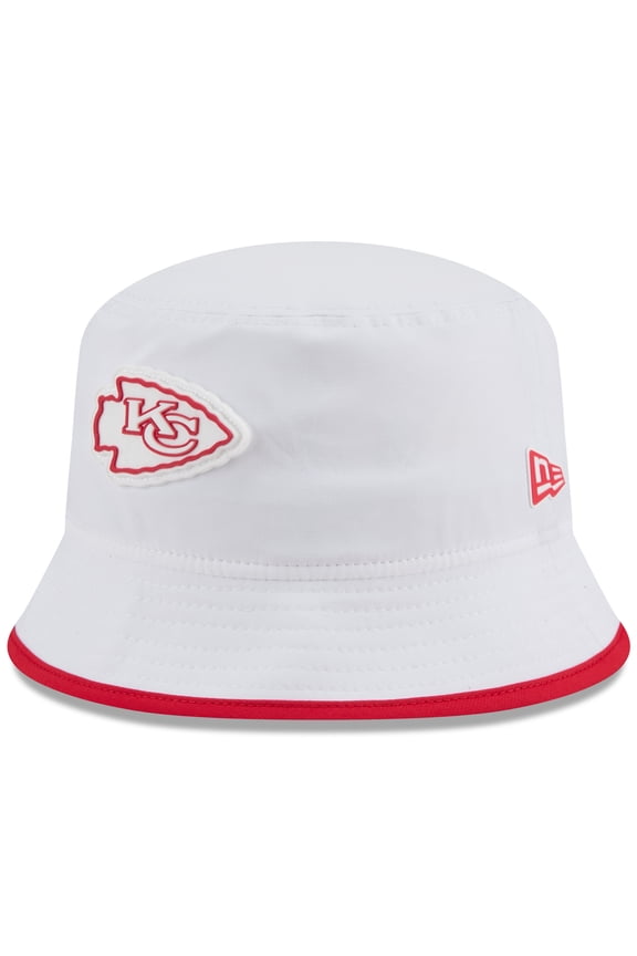 Men's New Era  White Kansas City Chiefs 2025 NFL Training Camp Stretch Bucket Hat