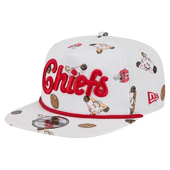 Men's New Era White Kansas City Chiefs Team Cheer 19TWENTY Snapback Hat