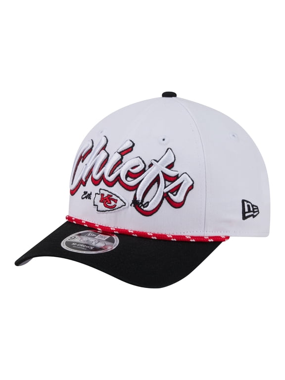 Men's New Era White Kansas City Chiefs Team Loyal A-Frame 9FORTY Adjustable Hat