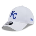 thumbnail image 1 of Men's New Era White Kansas City Royals 39THIRTY Flex Hat, 1 of 6