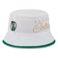 thumbnail image 1 of Men's New Era White/Kelly Green Boston Celtics 2025 NBA Draft Nylon Bucket Hat, 1 of 4