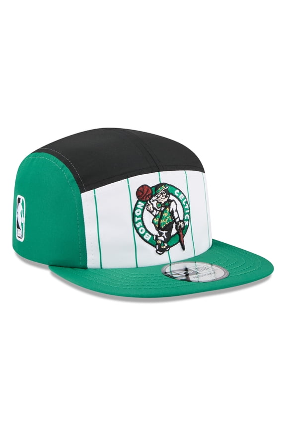 Men's New Era White/Kelly Green Boston Celtics 2025 NBA Tip Off Camper Adjustable Hat