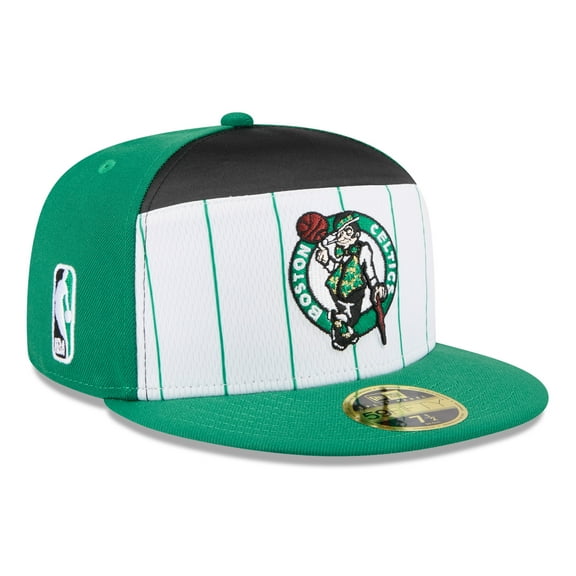 Men's New Era  White/Kelly Green Boston Celtics 2025 NBA Tip Off Split Panel 59FIFTY Fitted Hat
