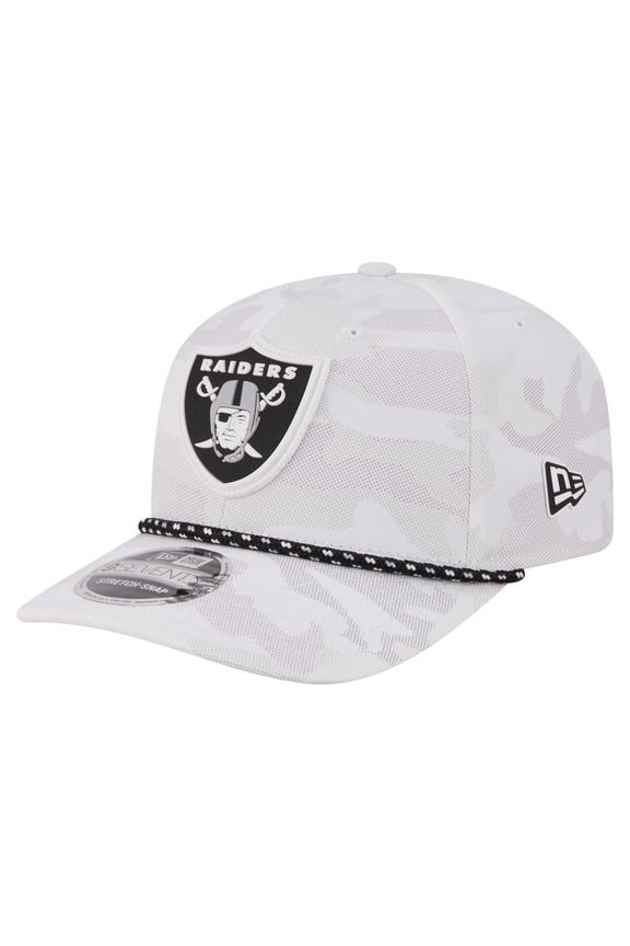 Men's New Era White Las Vegas Raiders Camo Rope 9SEVENTY Adjustable Hat