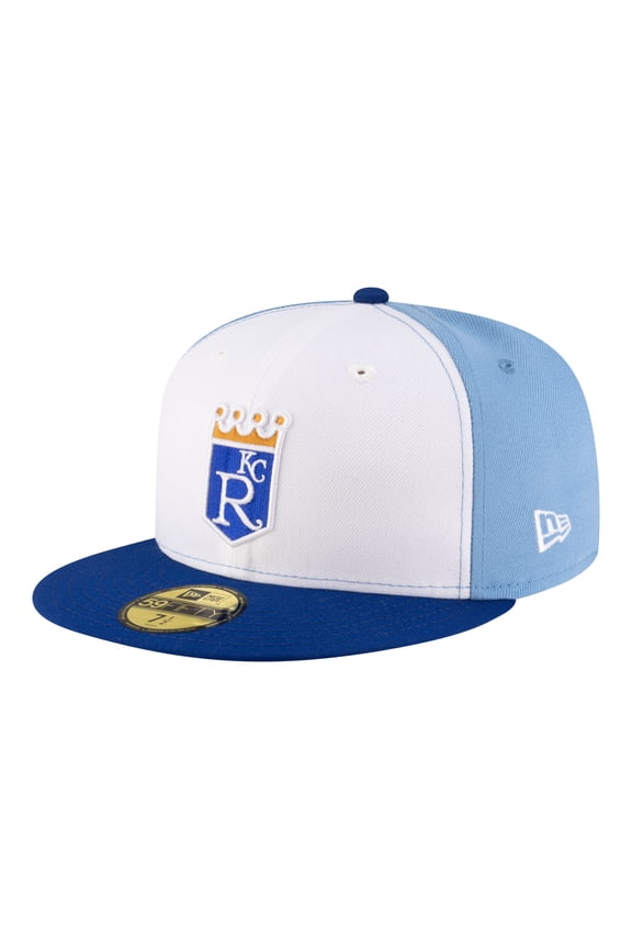 Men's New Era  White/Light Blue Kansas City Royals Authentic Collection On-Field 59FIFTY Fitted Hat