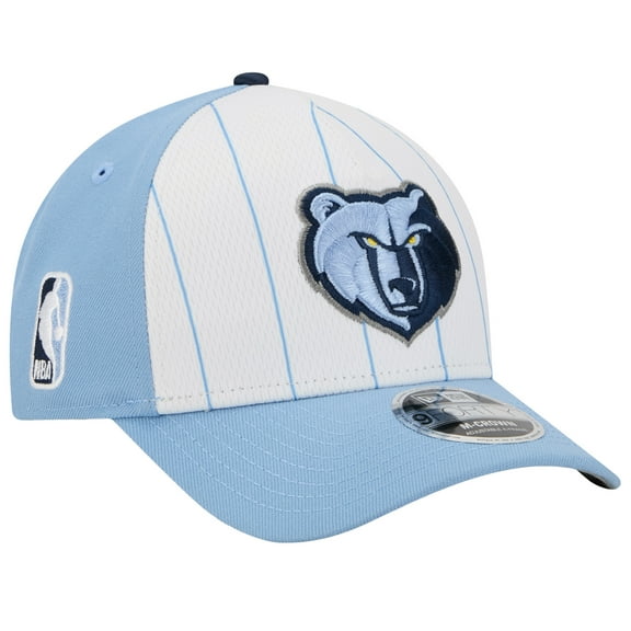Men's New Era White/Light Blue Memphis Grizzlies 2025 NBA Tip Off M-Crown A-Frame 9FORTY Adjustable Hat
