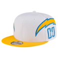 thumbnail image 1 of Men's New Era White Los Angeles Chargers  Helmet 9FIFTY Snapback Hat, 1 of 6