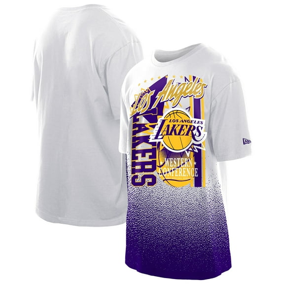 Men's New Era White Los Angeles Lakers Injection Sport Classics T-Shirt