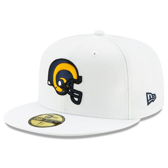 Men's New Era White Los Angeles Rams Historic Omaha 59FIFTY Fitted Hat