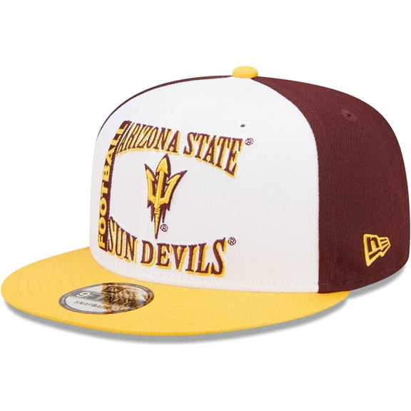 Men's New Era White/Maroon Arizona State Sun Devils Retro Sport 9FIFTY Snapback Hat