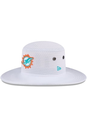 Men's New Era White Miami Dolphins 2024 NFL Training Camp Panama Bucket Hat