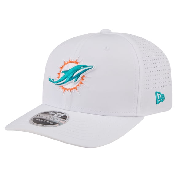 Men's New Era White Miami Dolphins Name Plate 9SEVENTY Adjustable Hat