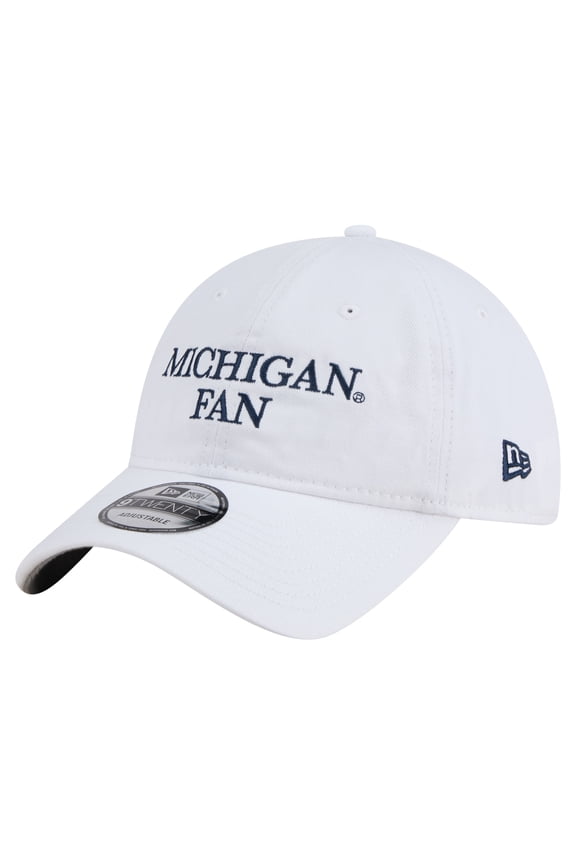Men's New Era White Michigan Wolverines Fan 9TWENTY Adjustable Hat
